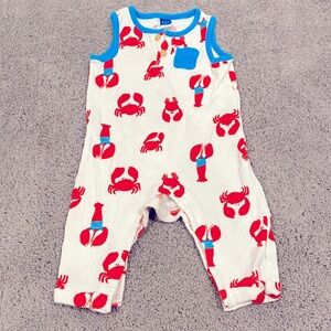 Red Lobster Print Baby Romper 6-12m